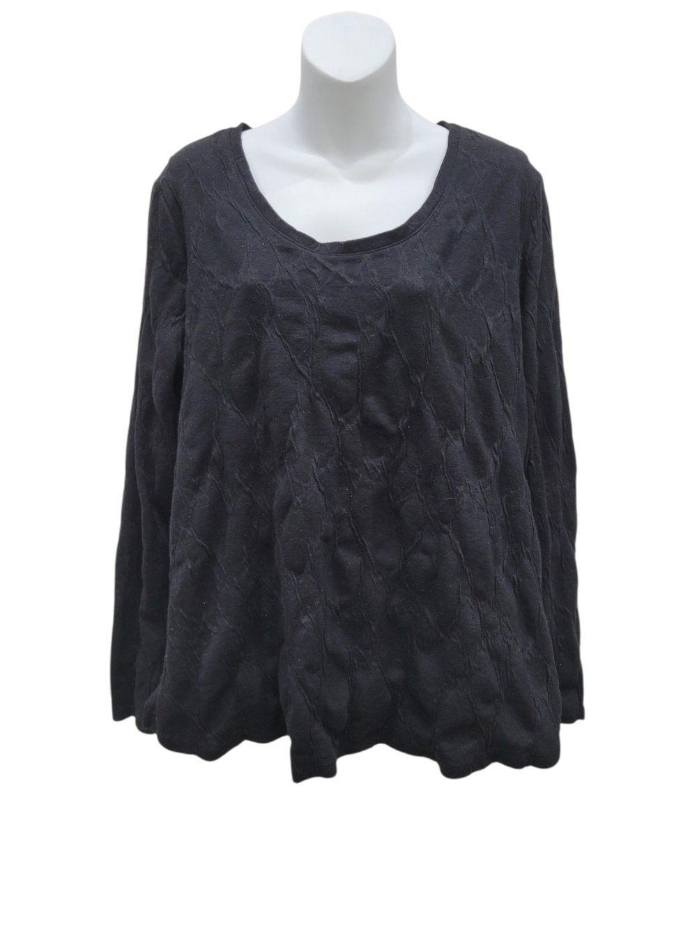 Vera Wang Simply Vera Black Blouse Top Size: XL